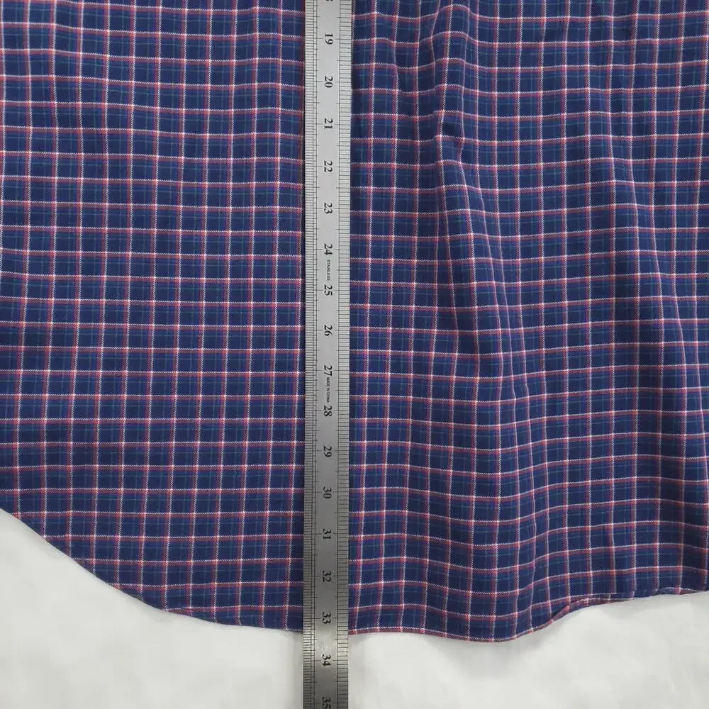 Vintage Polo Ralph Lauren Shirt Men 2XL Blue 100% Cotton Classic Fit Button-Down
